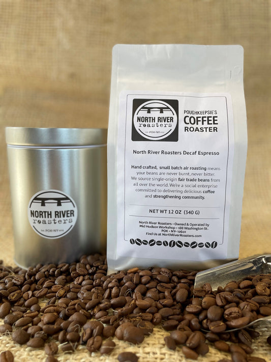 DARK ROAST North River Roasters Decaf Espresso Blend 12 oz